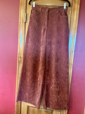 Industry Republic Wide Leg  Pants in Rust - Classic High-Waist Wide Leg
